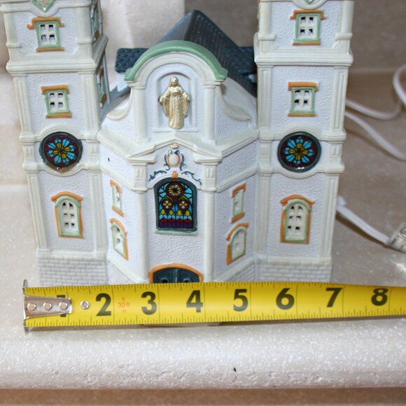 Christmas 1995 Lemax Dickensvale Porcelain Lighted House & Street Lamps - Picture 15 of 15